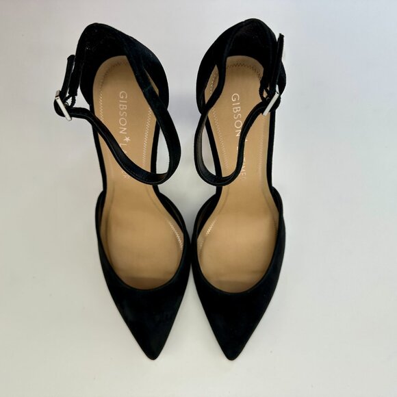 Gibson Latimer Black Suede Block Heel Pumps Size 9.5 - Picture 8 of 9